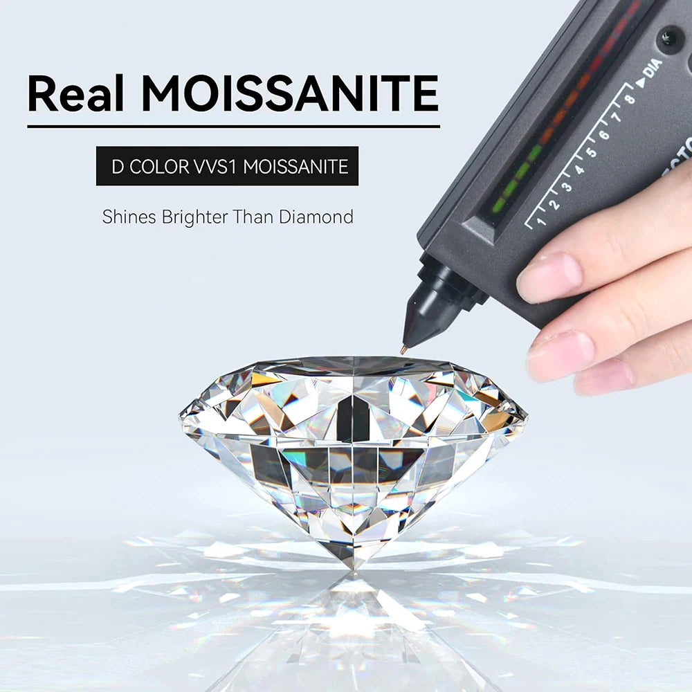 FIRERING 1-2ct True Droplet Moissanite Ring with Certificate Passed Diamond Test Women Jewelry Gift S925 Silver