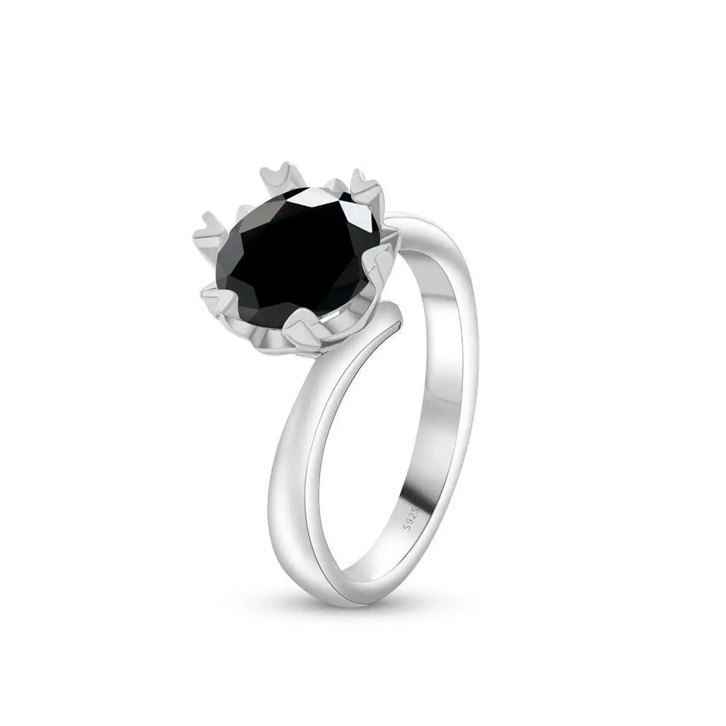 Sparkle 2 Carat Moissanite Women's Ring 925 Sterling Silver Minimalist Snowflake Ring D Color Jewelry Gift With Certificate