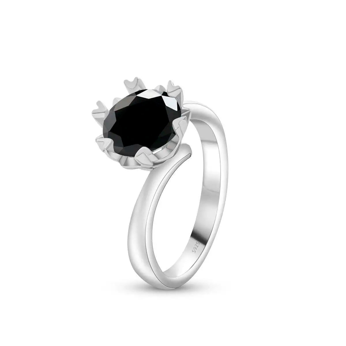 Sparkle 2 Carat Moissanite Women's Ring 925 Sterling Silver Minimalist Snowflake Ring D Color Jewelry Gift With Certificate