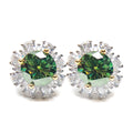 1CT Green Moissanite Stud Earrings with Certificate S925 Silver Jewelry Wedding Party Birthday Gift